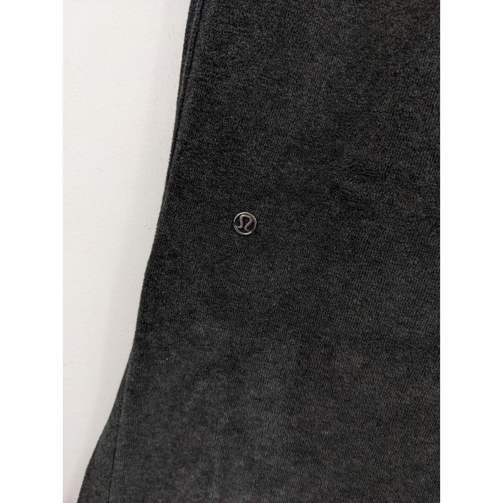 Lululemon Morning Restore Pant Heathered Black Velour Wide Leg Women’s Size 6 - Picture 5 of 7